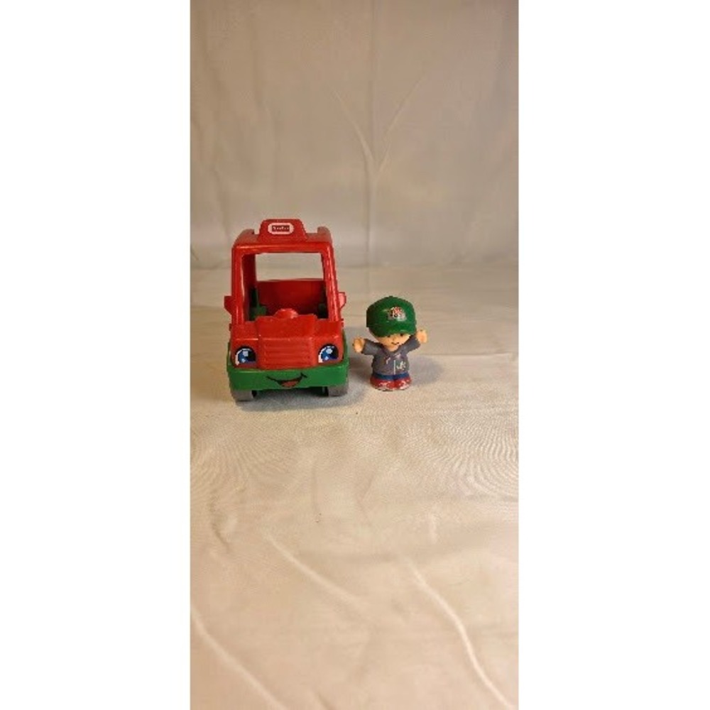 Fisher Price Little People Red Truck with Eddie Driver Figure Toy Set